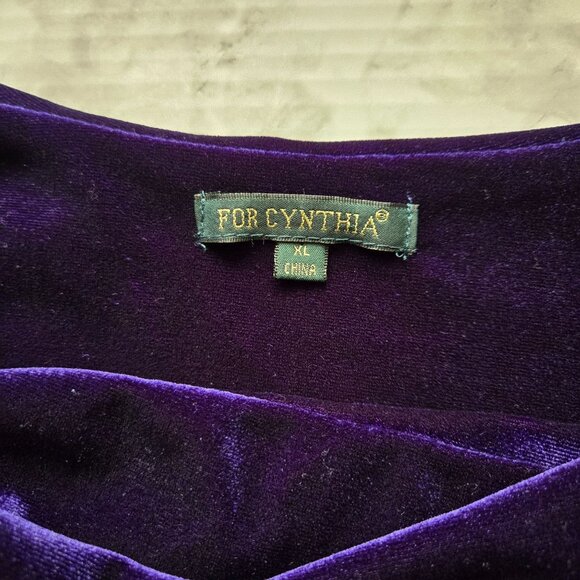 For Cynthia Velvet Drape Cowl Neck Top With Open Sleeves XL - Picture 7 of 10